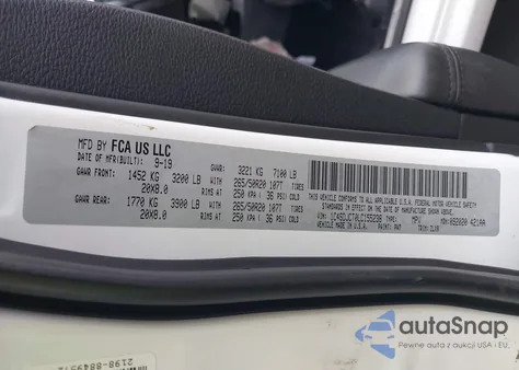 2020 Dodge Durango R/T Awd из США, поврежденный, VIN 1C4SDJCT0LC155238